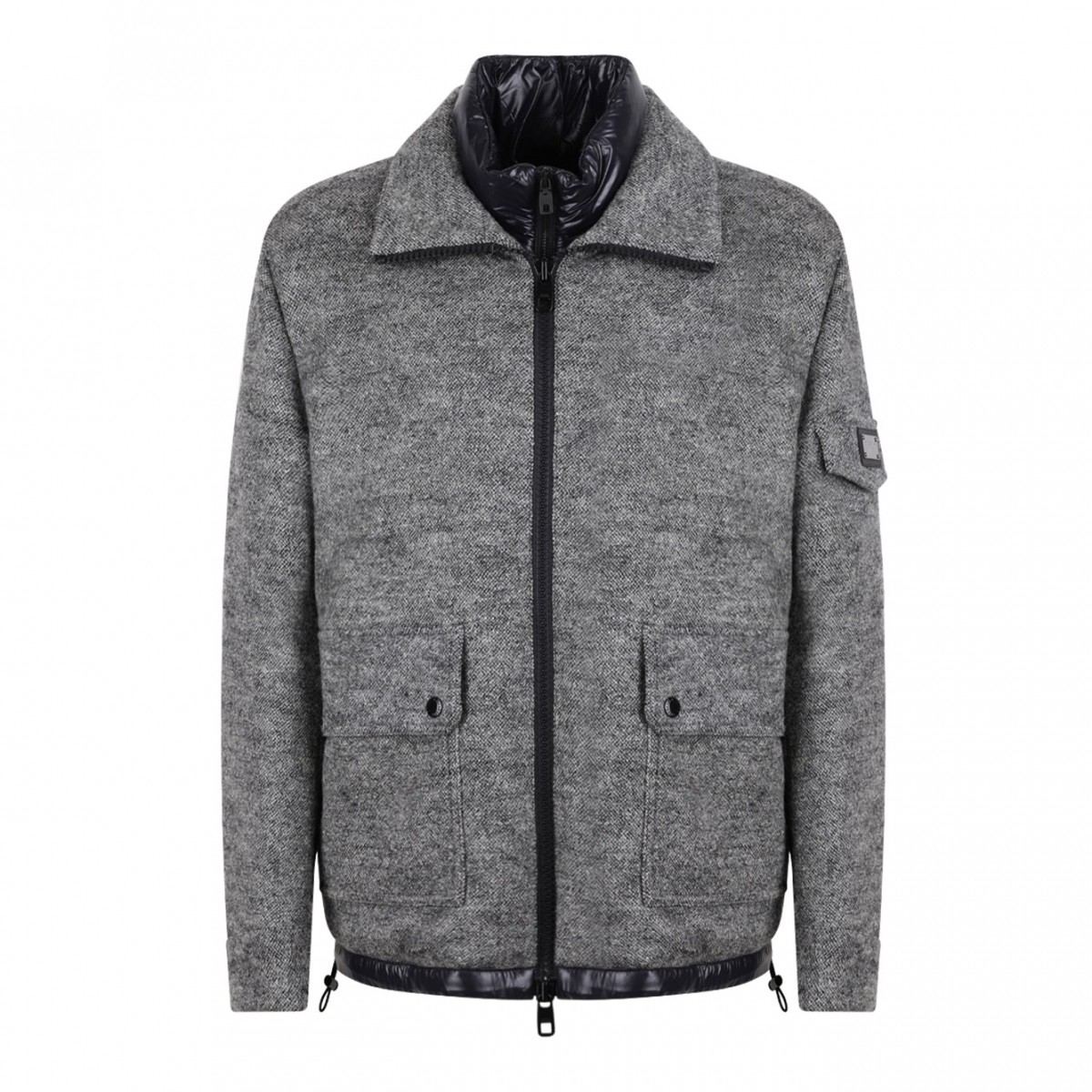 Logo-Plaque Wool Jacket