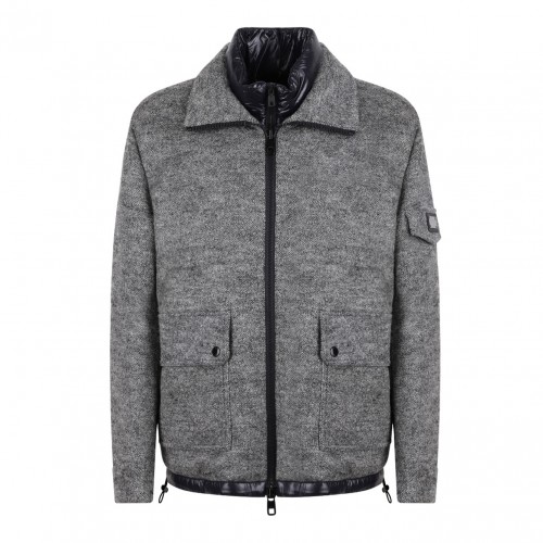 Logo-Plaque Wool Jacket
