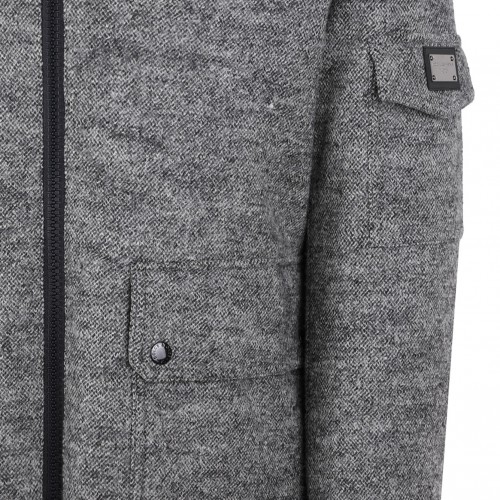Logo-Plaque Wool Jacket