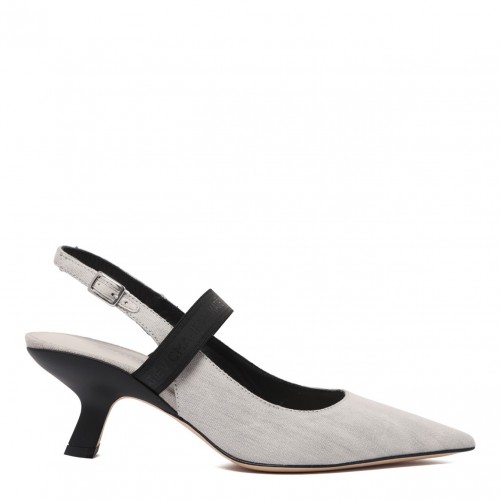 Dove Grey Slingback Pumps