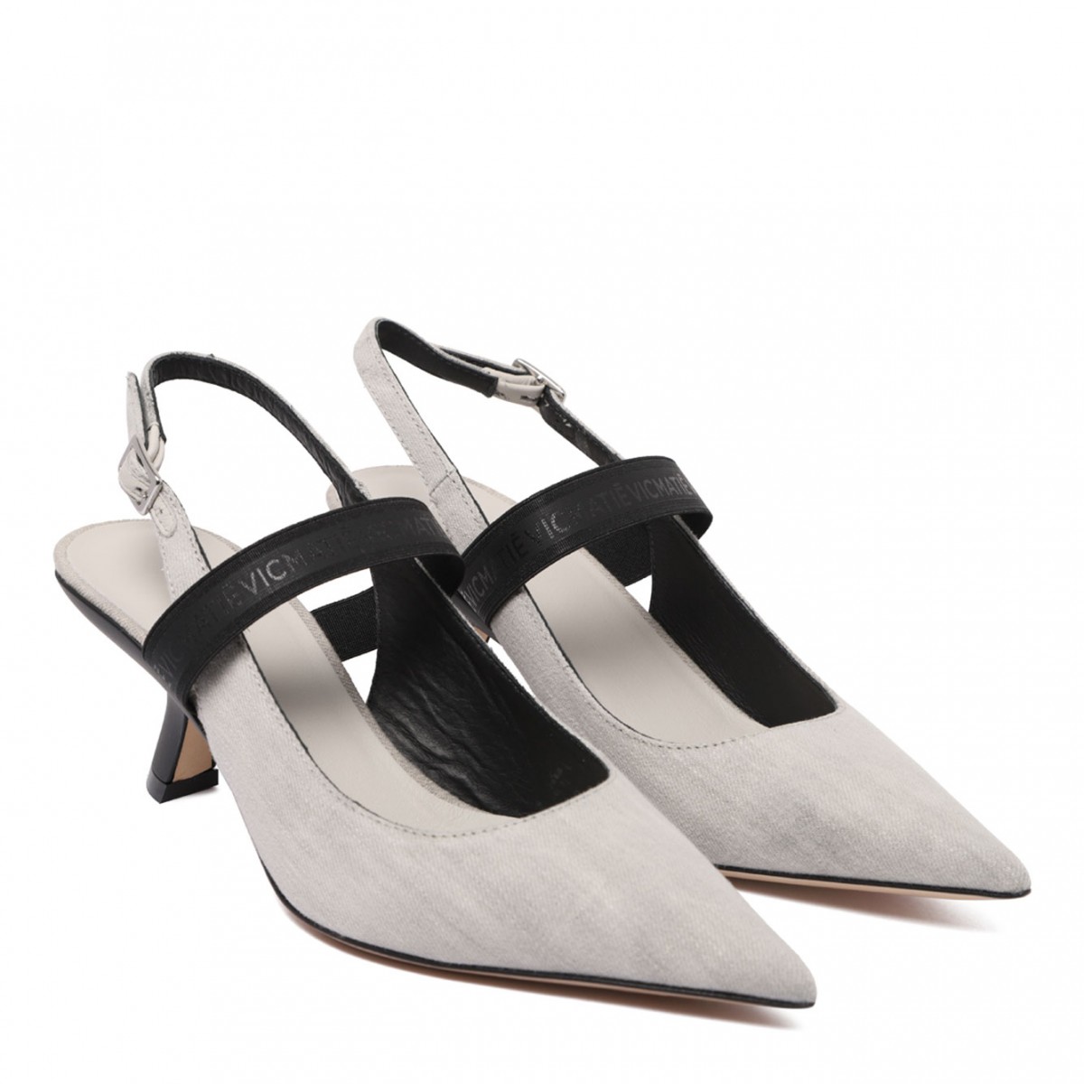 Dove Grey Slingback Pumps