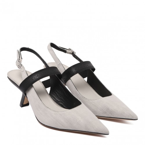 Dove Grey Slingback Pumps