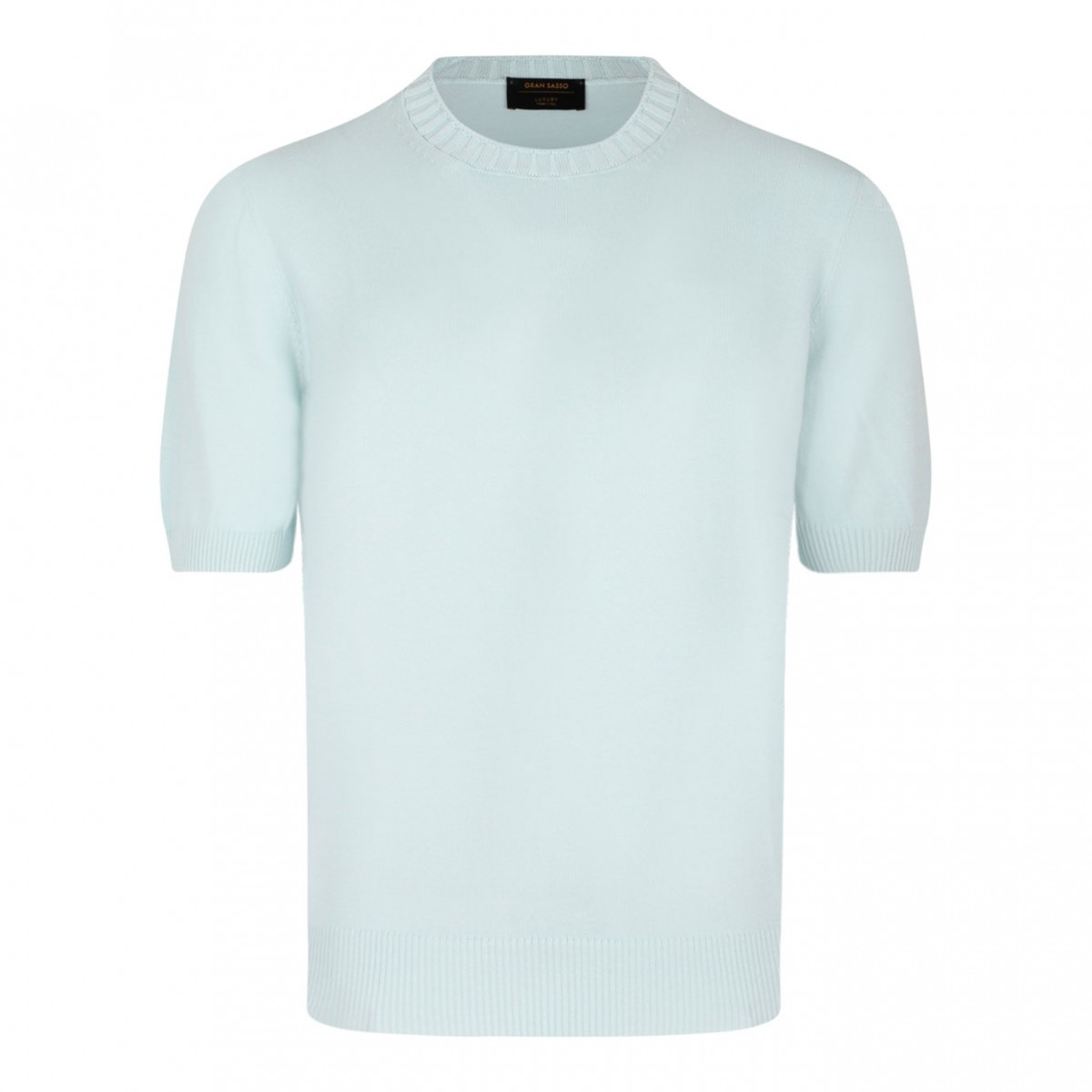 Light Blue Knitwear T-Shirt