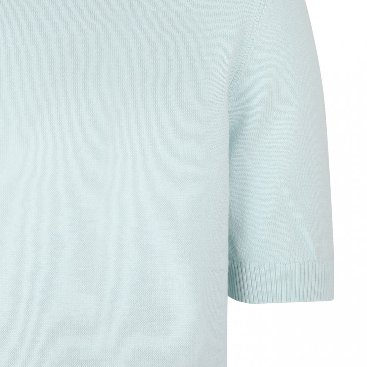 Light Blue Knitwear T-Shirt