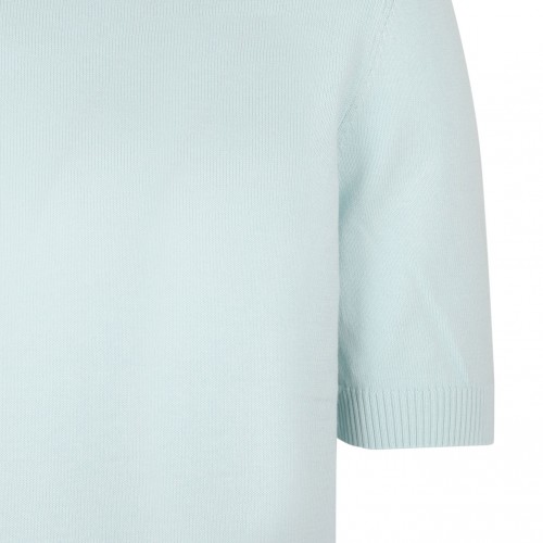 Light Blue Knitwear T-Shirt