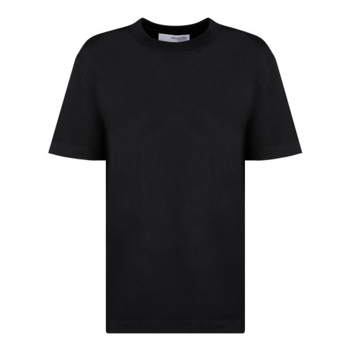 Slightly Dropped Shoulders Black T-Shirt