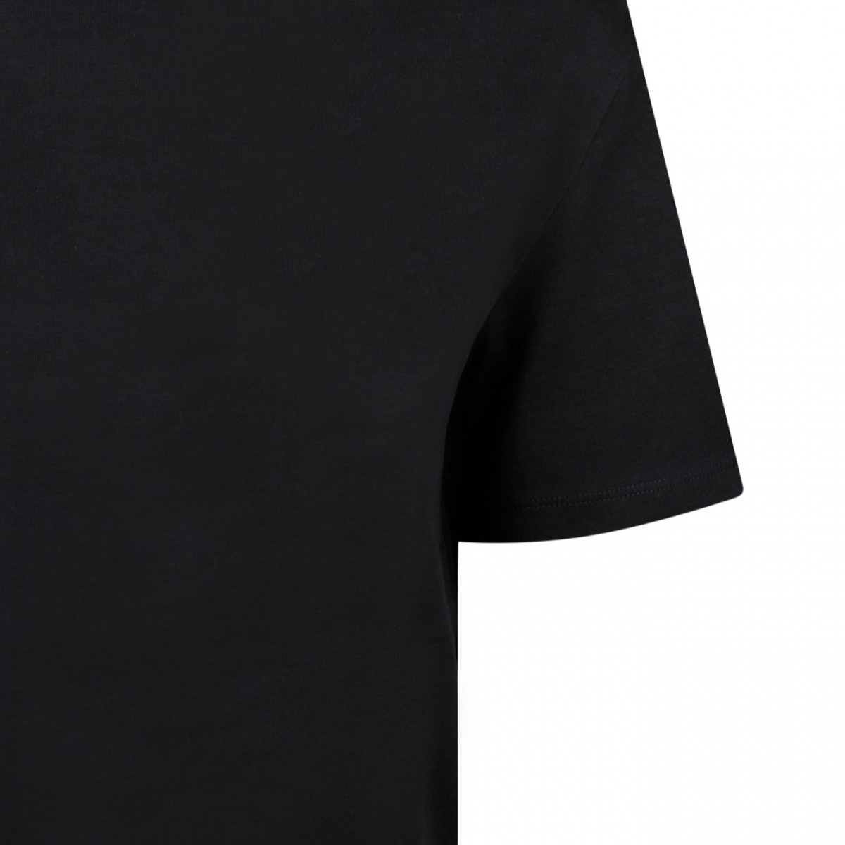 Slightly Dropped Shoulders Black T-Shirt