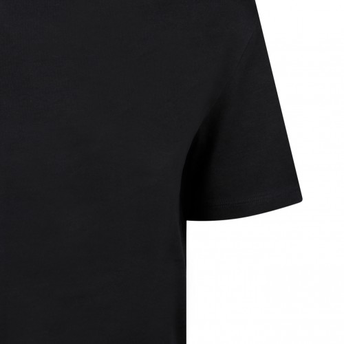 Slightly Dropped Shoulders Black T-Shirt
