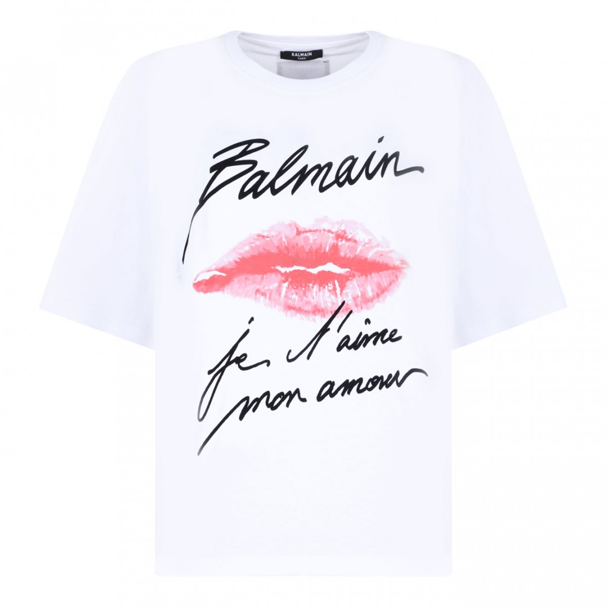 White Kiss Print T-Shirt