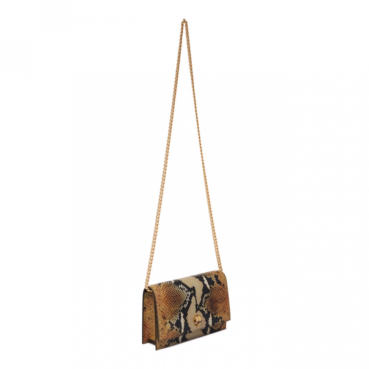 Brown and Gold Small Skull Bag