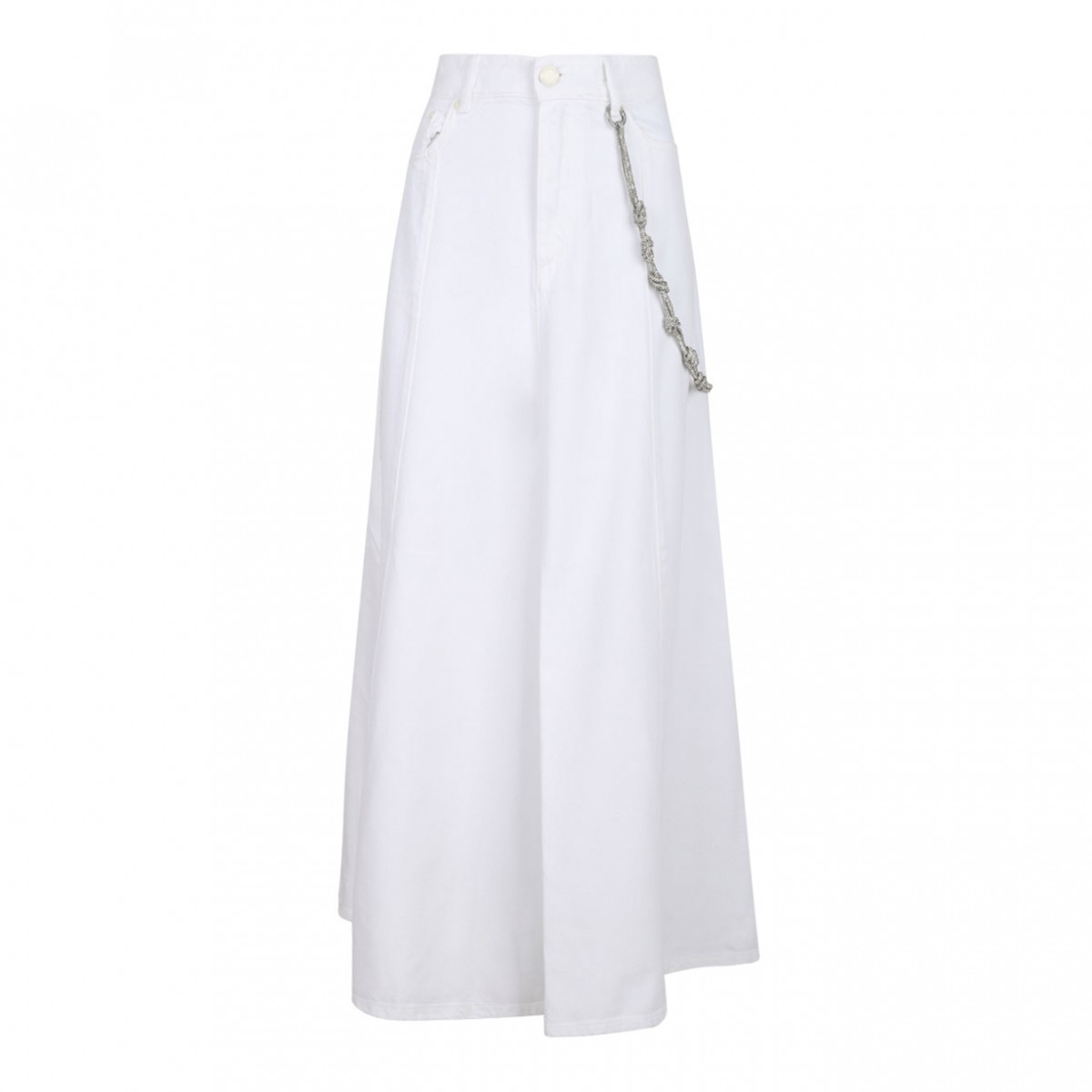 White Chain Detail Skirt