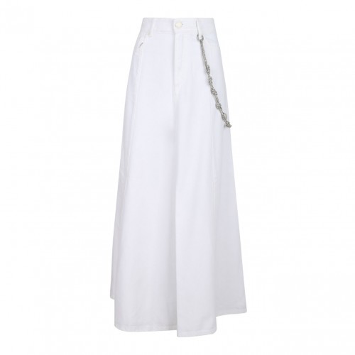 White Chain Detail Skirt