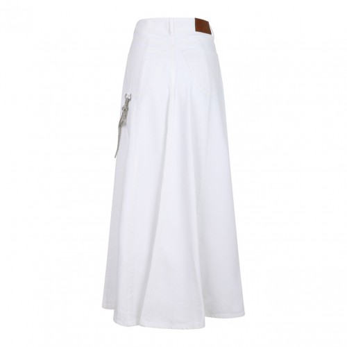 White Chain Detail Skirt 2