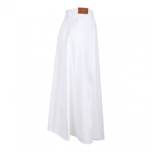 White Chain Detail Skirt