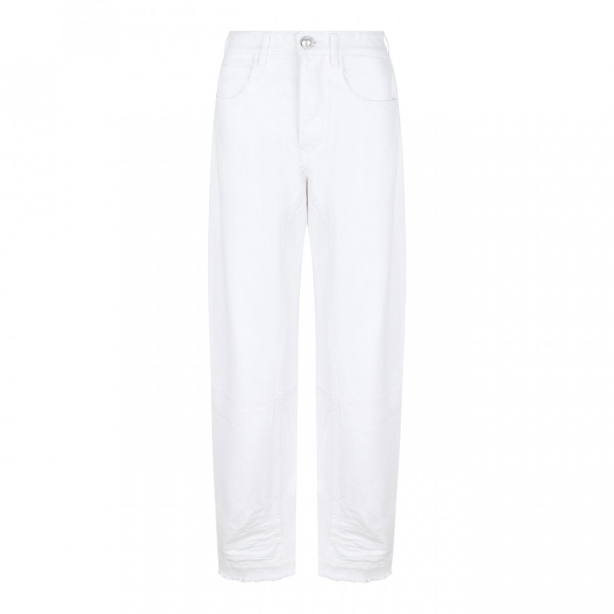 White Straight Leg Trousers