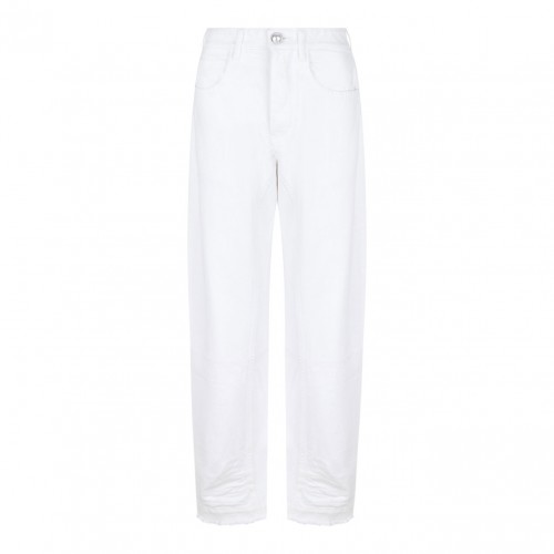 White Straight Leg Trousers