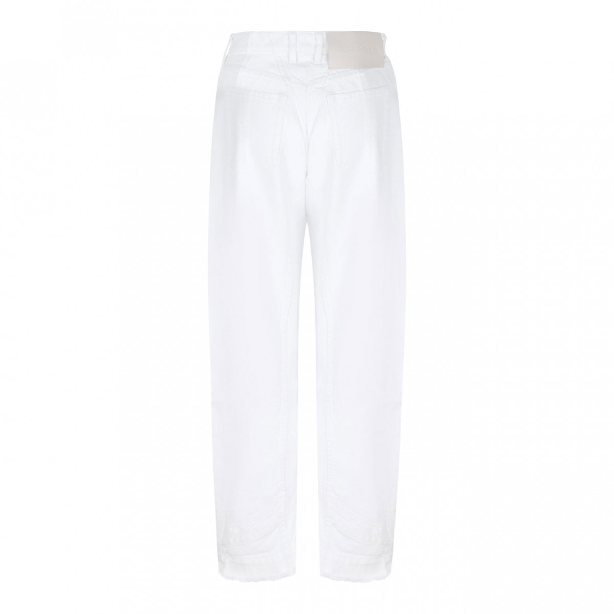 White Straight Leg Trousers