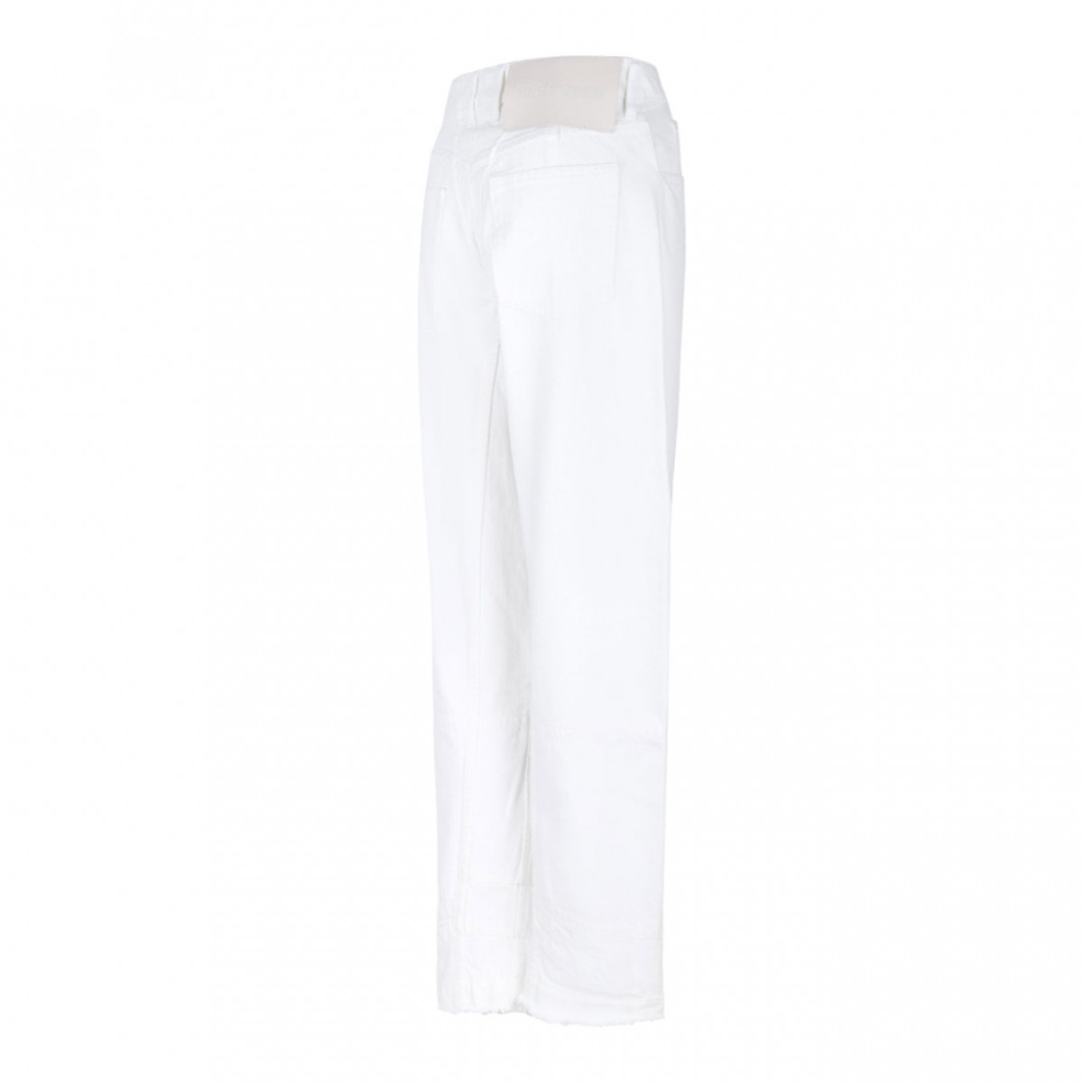 White Straight Leg Trousers