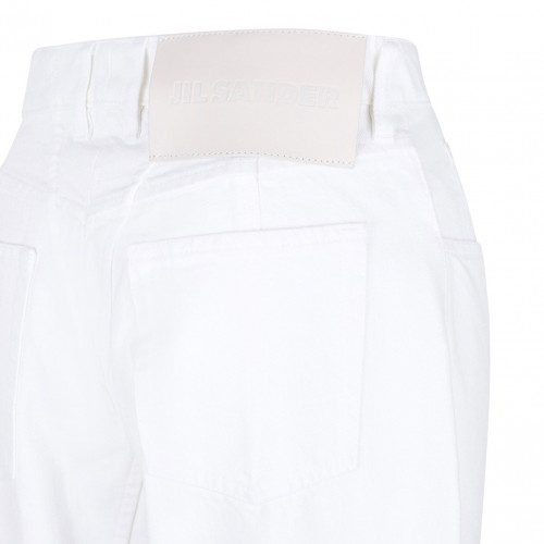 White Straight Leg Trousers