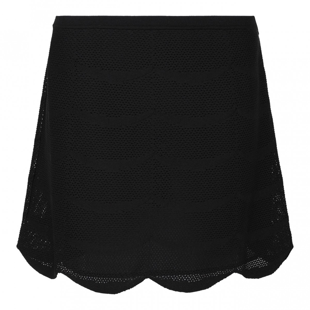 Black Knitted Mini Skirt
