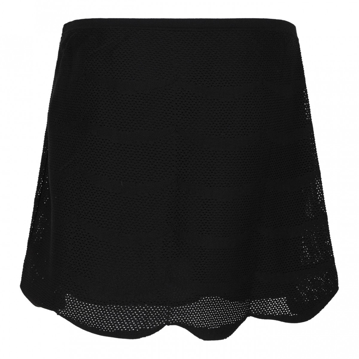 Black Knitted Mini Skirt