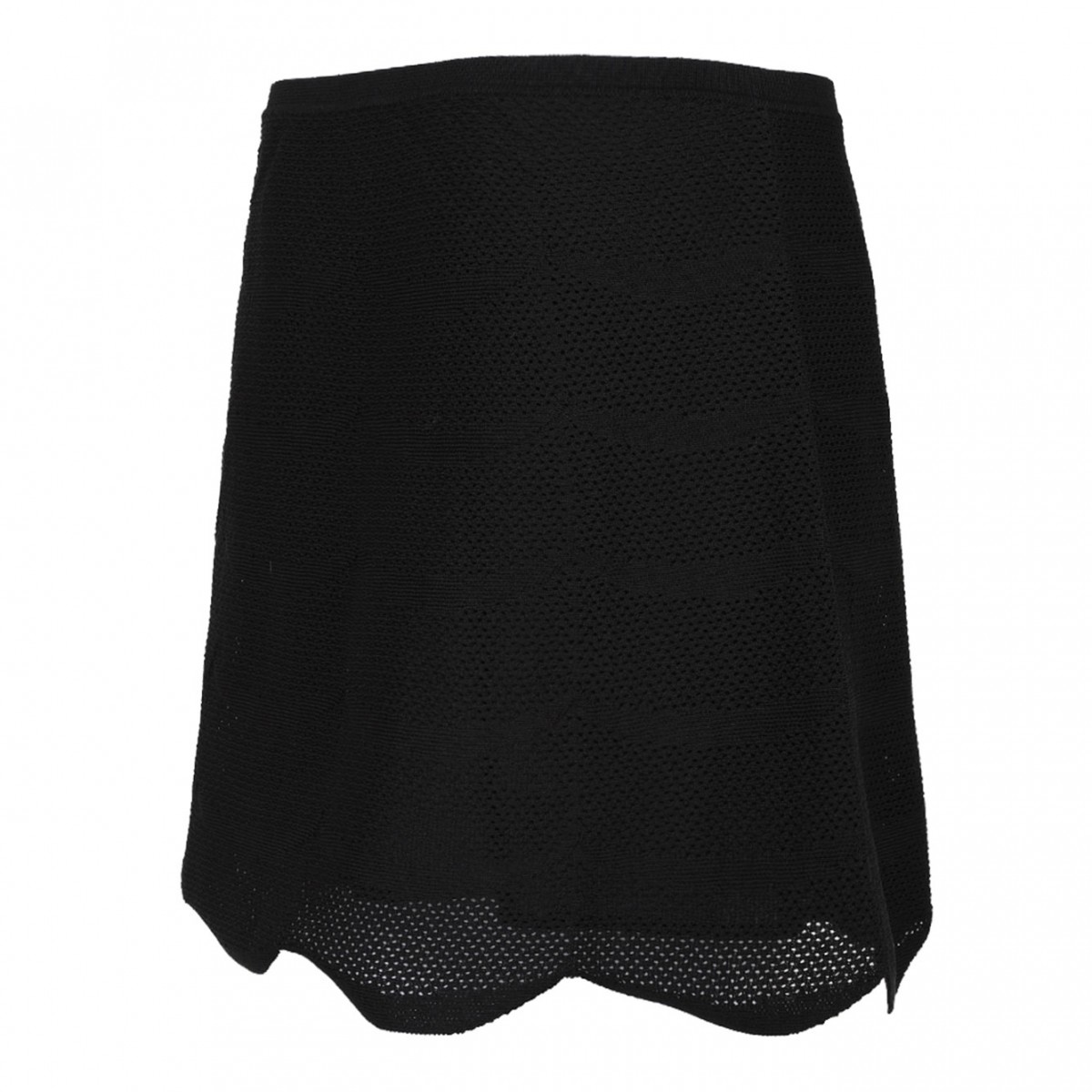 Black Knitted Mini Skirt