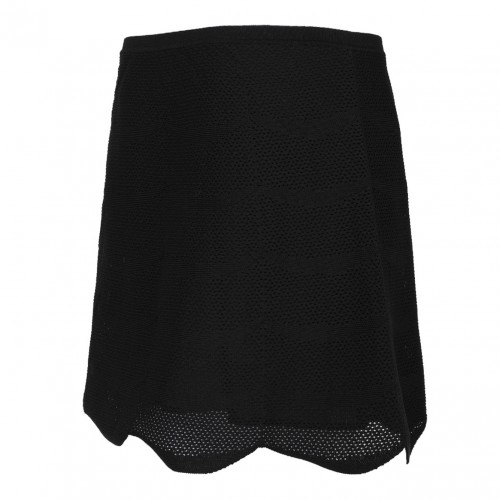 Black Knitted Mini Skirt