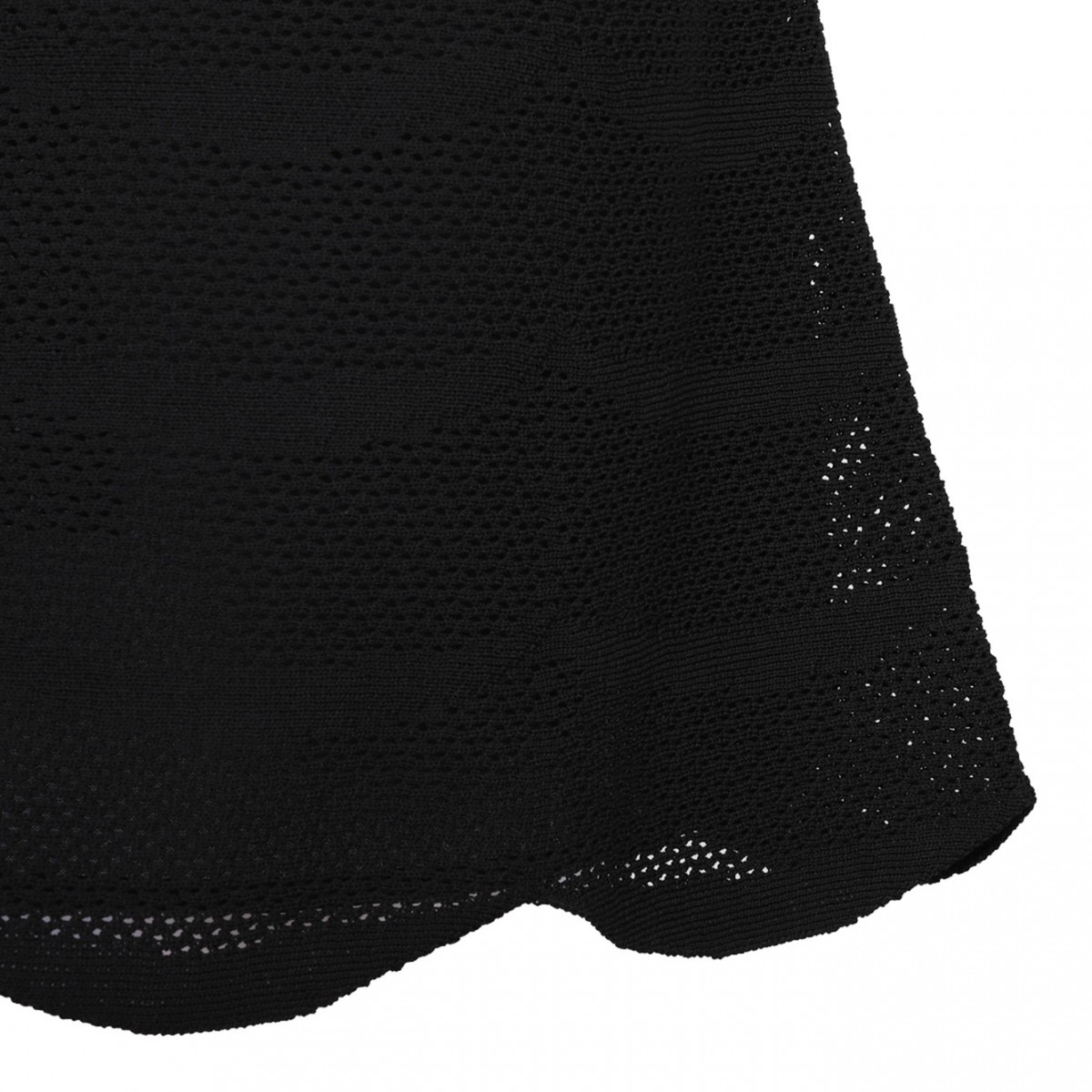 Black Knitted Mini Skirt