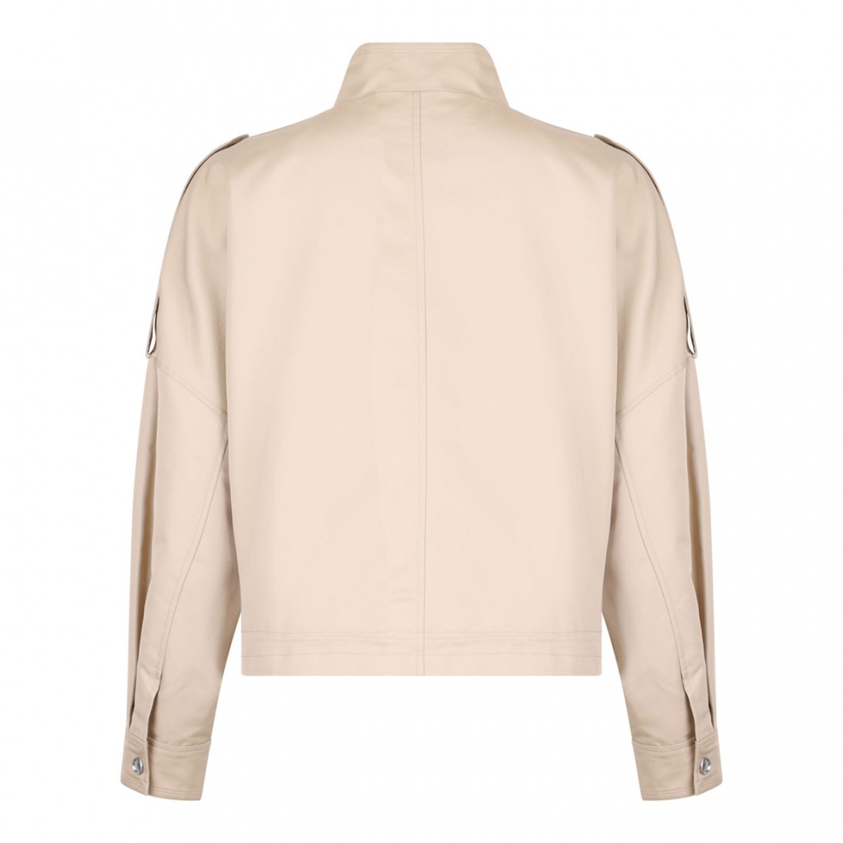Beige Mock Neck Jacket