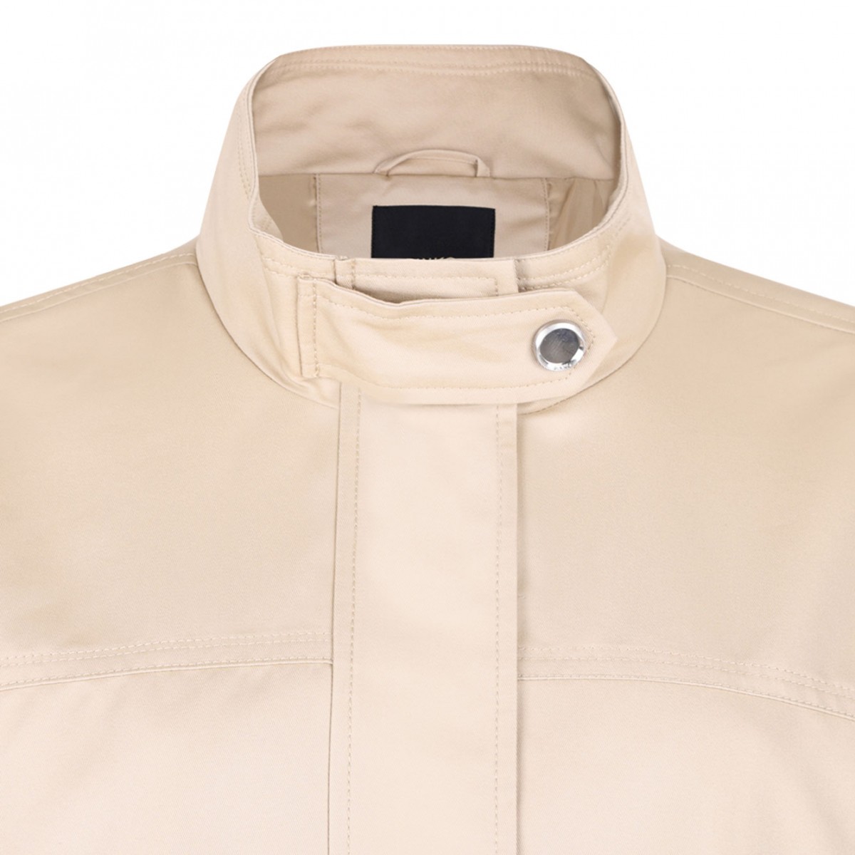 Beige Mock Neck Jacket