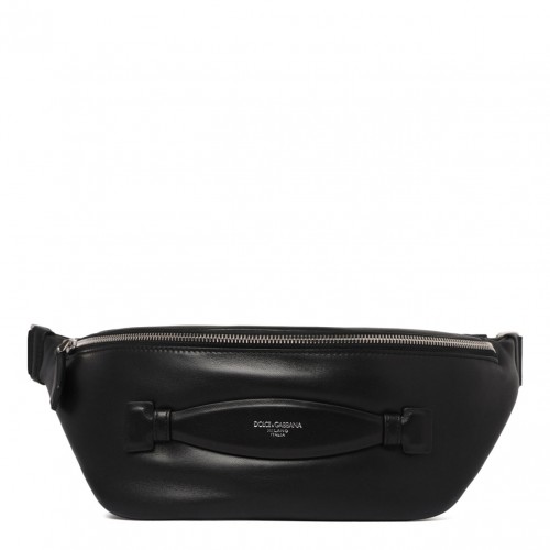 Black Leather Belt Bag