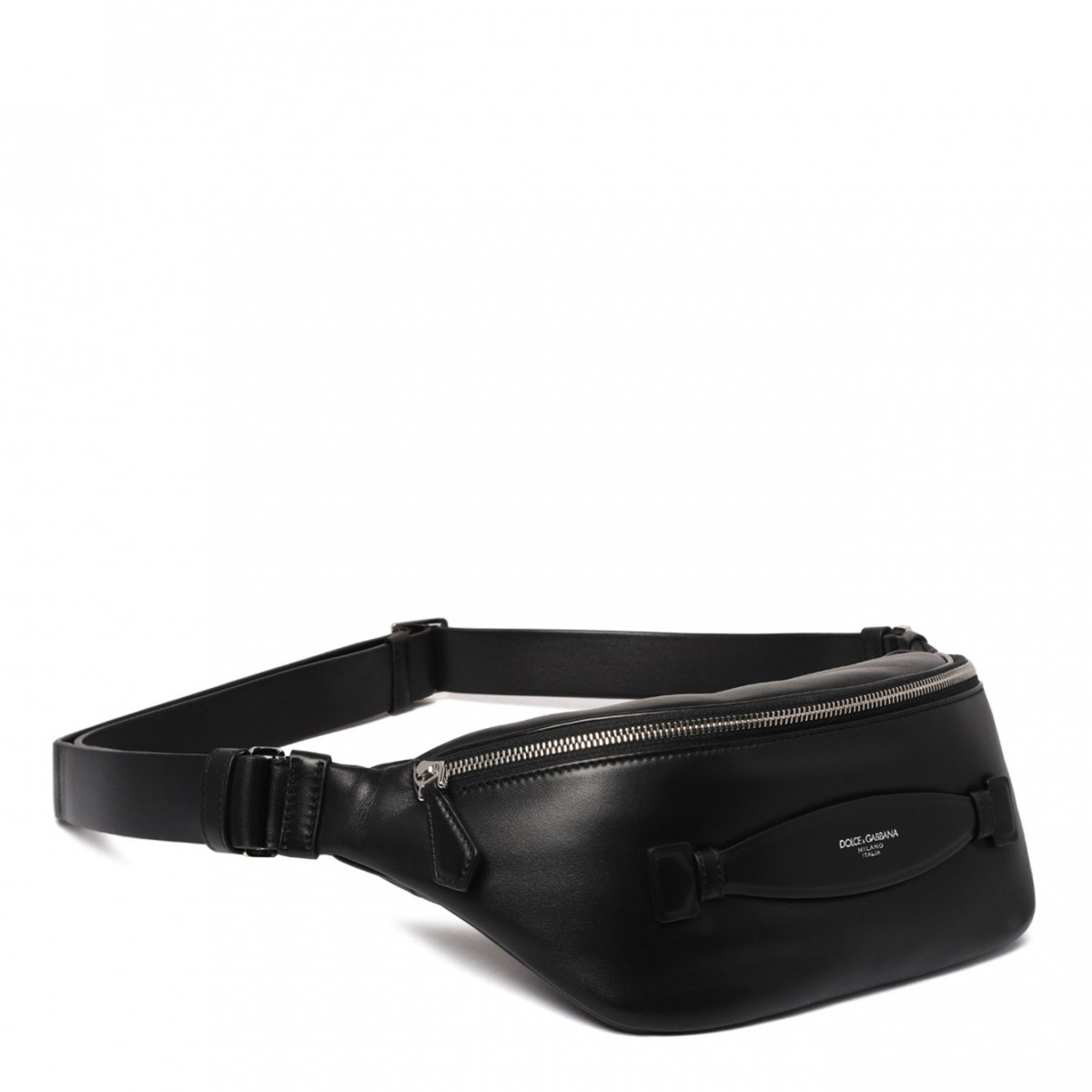 Black Leather Belt Bag