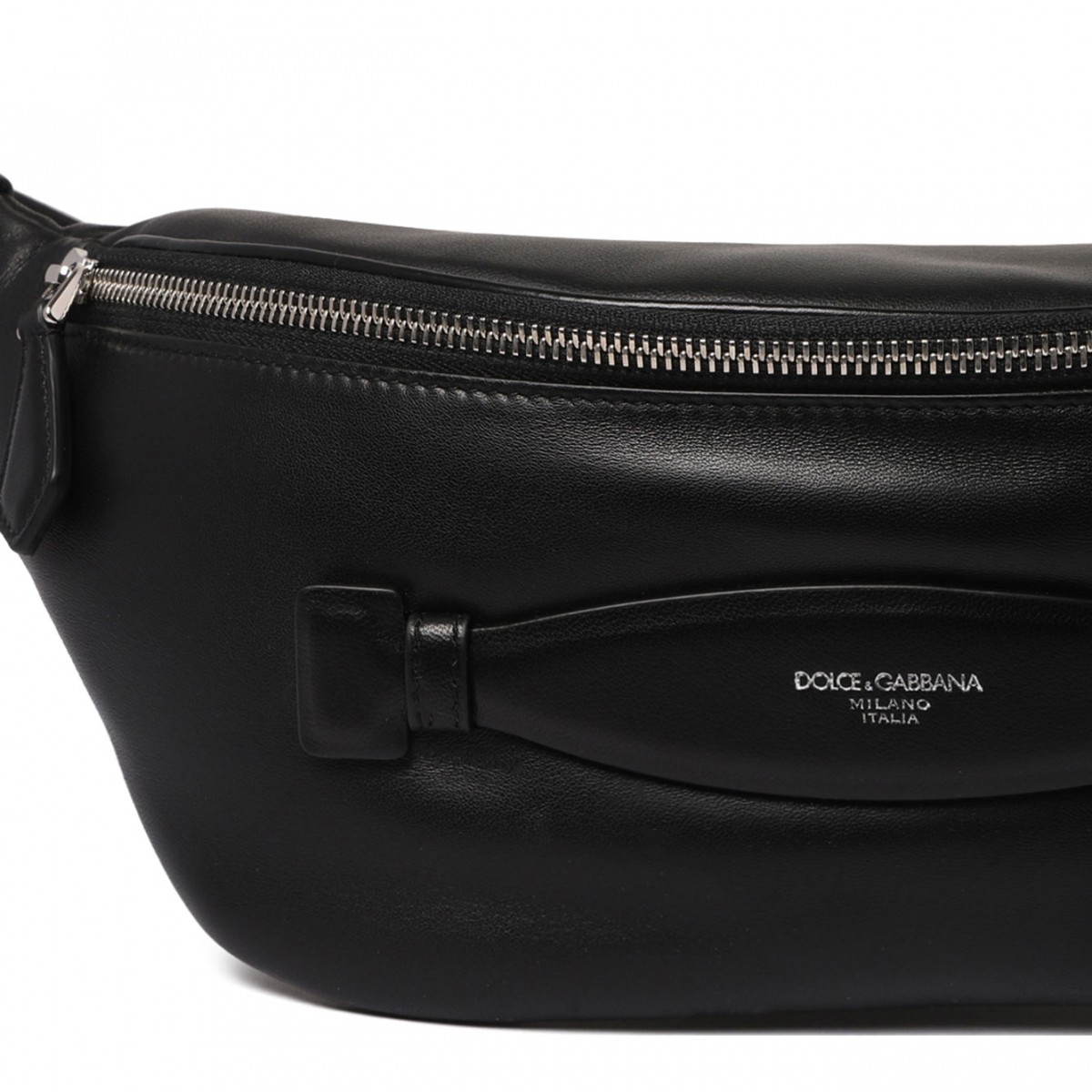 Black Leather Belt Bag