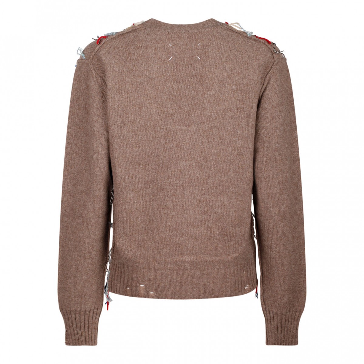 Walnut and Navy Blue Cut Out Cardigan