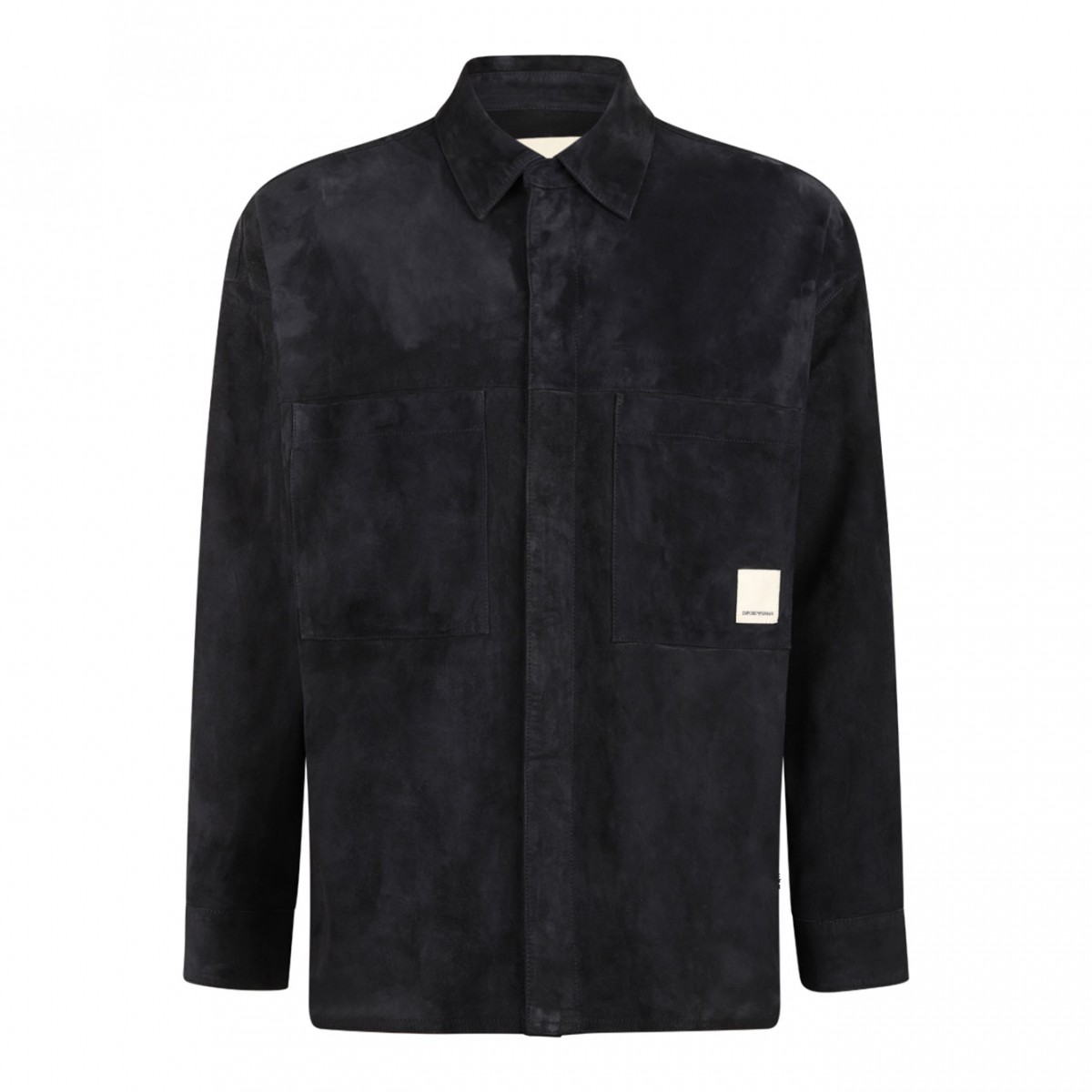 Midnight Blue Suede Shirt Jacket