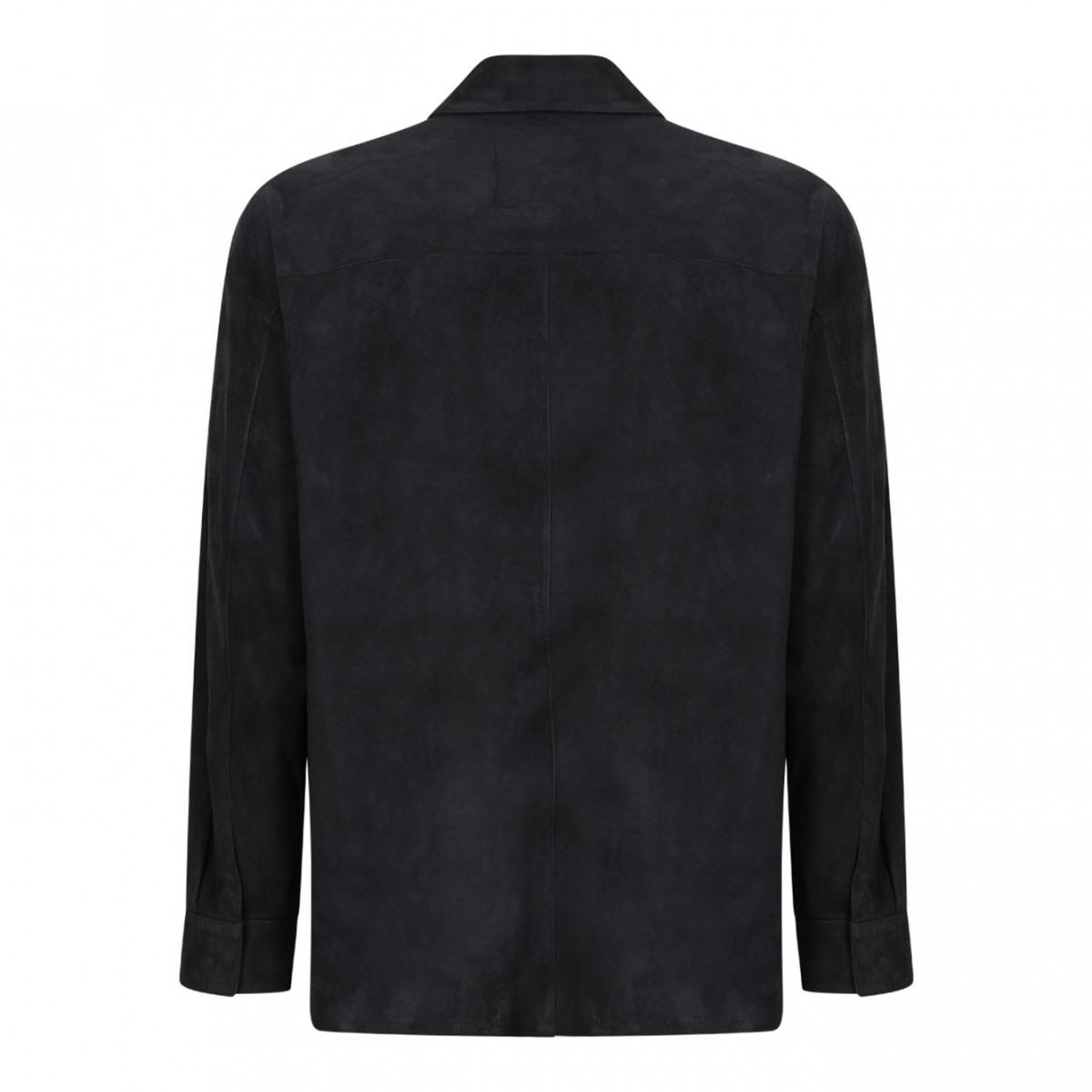 Midnight Blue Suede Shirt Jacket