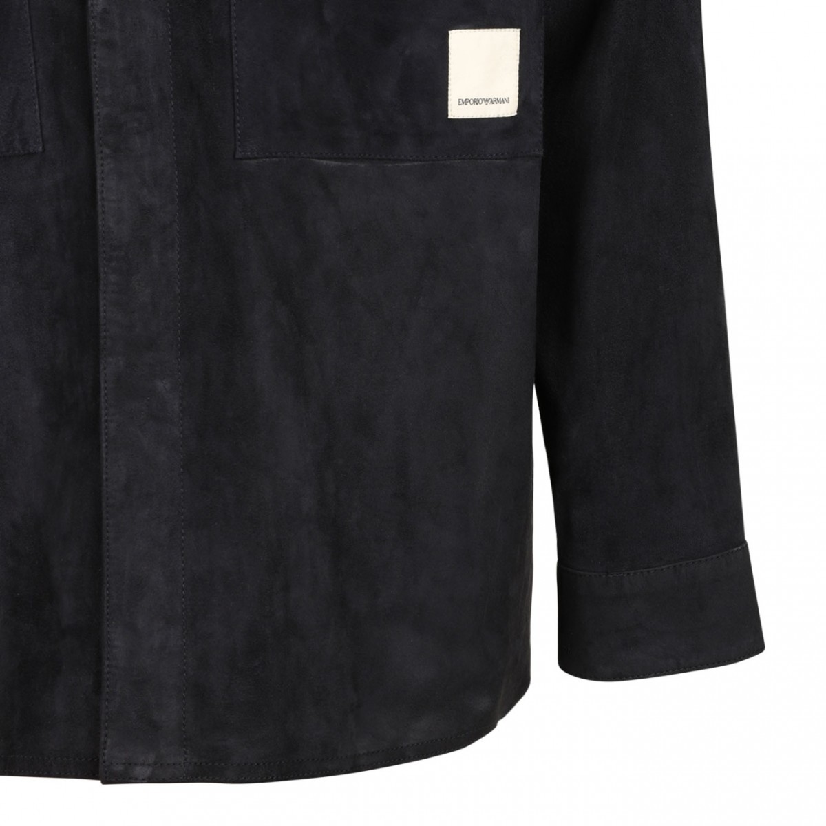 Midnight Blue Suede Shirt Jacket