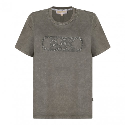 Moss Green Empire Stud T-Shirt
