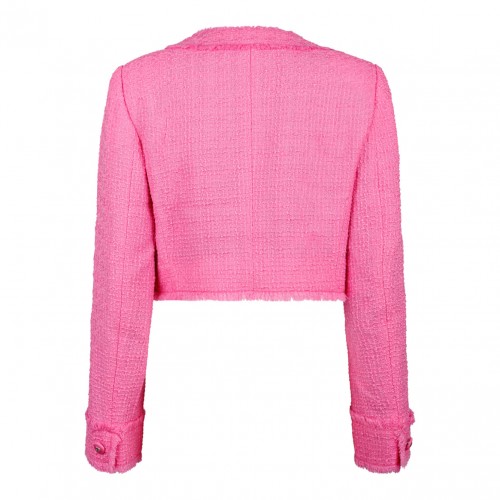 Pink Short Raschel Tweed Jacket