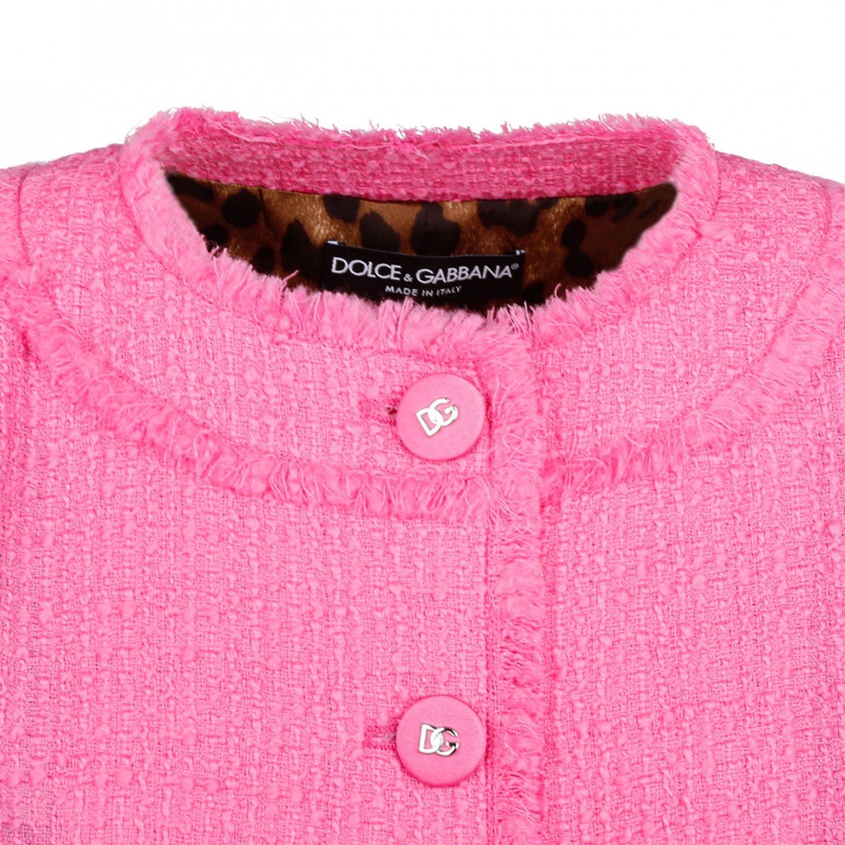 Pink Short Raschel Tweed Jacket