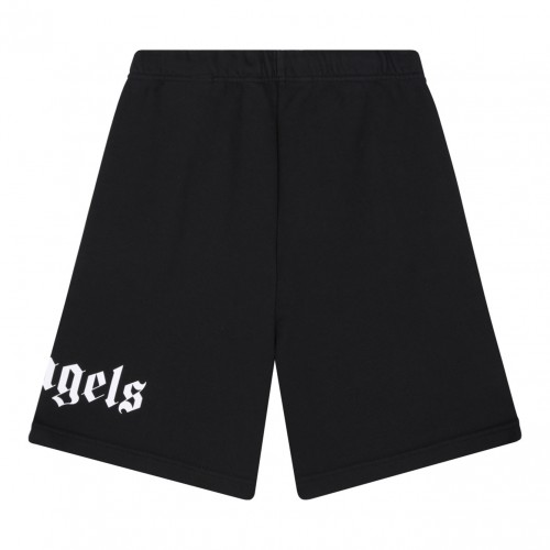 Black Logo Print Track Shorts