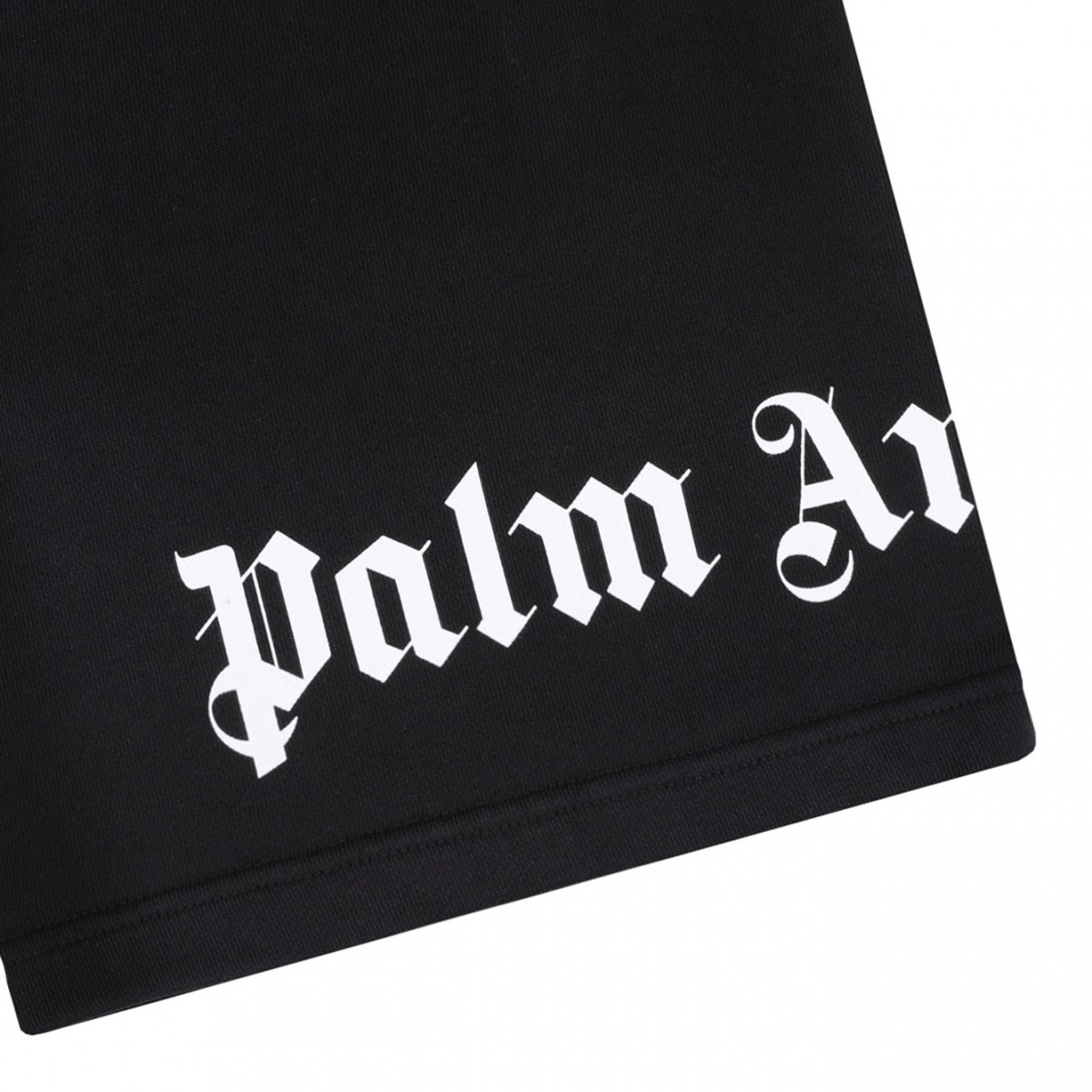Black Logo Print Track Shorts