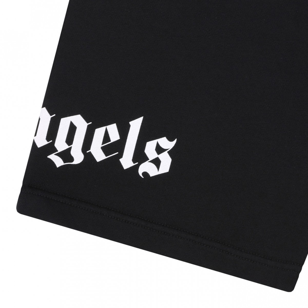 Black Logo Print Track Shorts