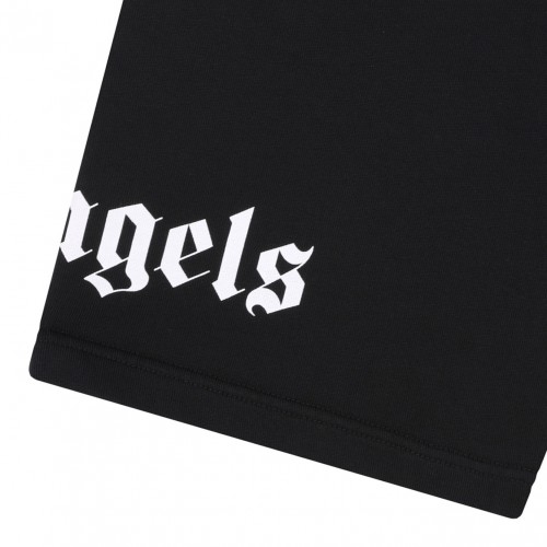 Black Logo Print Track Shorts