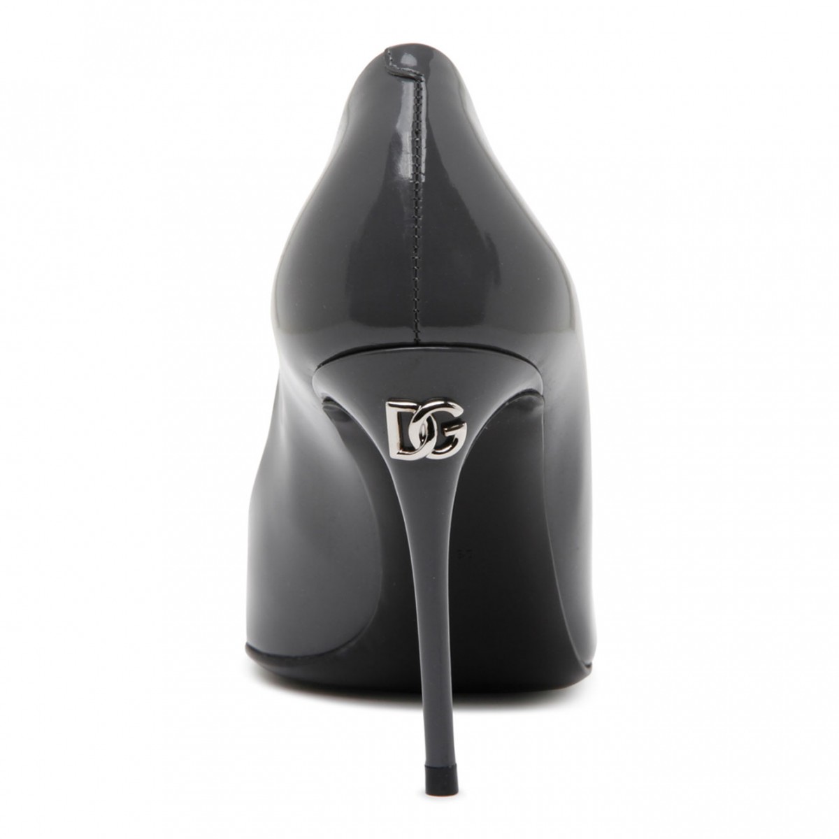 Grey Calf Leather Pointed Toe Pumps