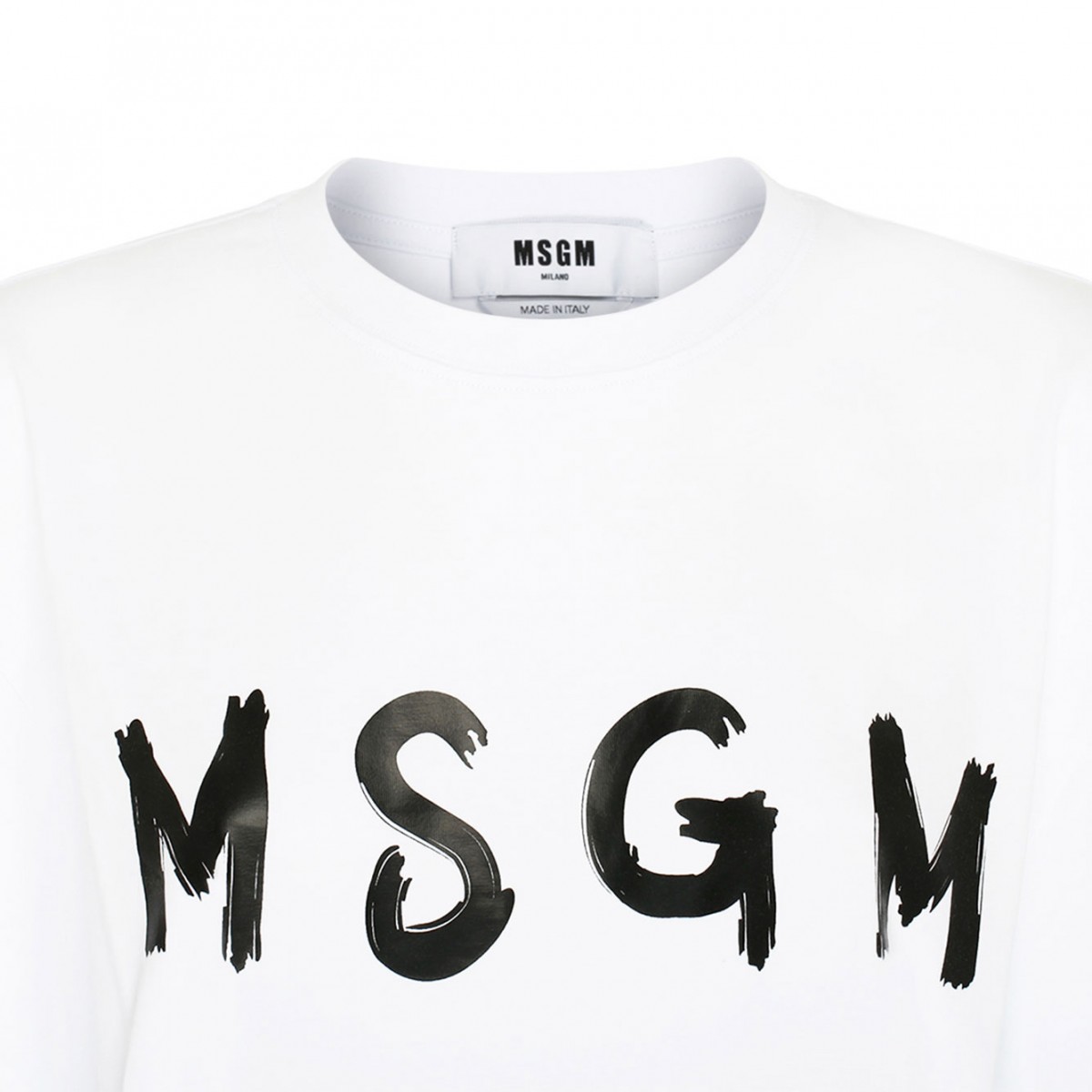 White Logo Print T-Shirt