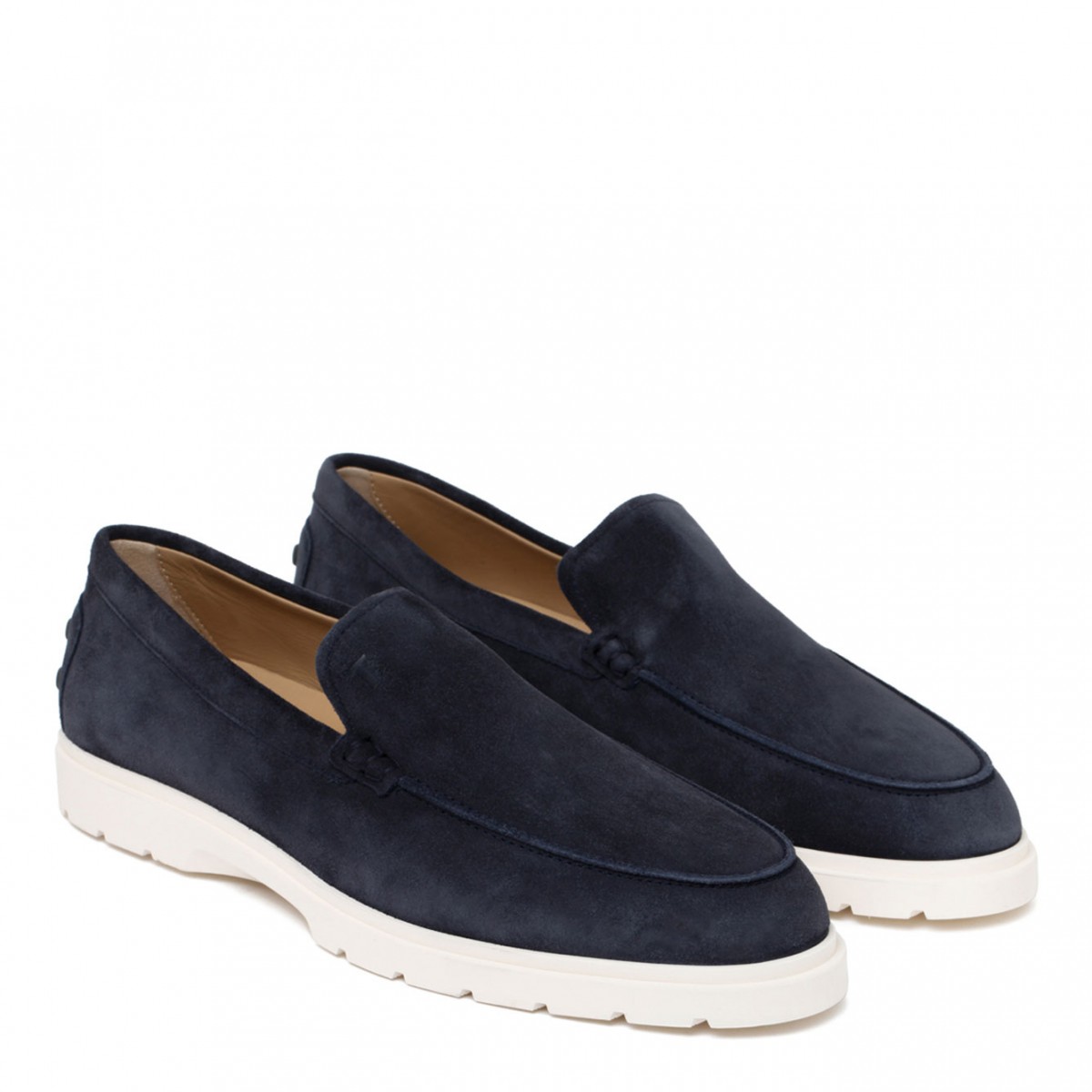Tod's Dark Blue Rich Suede Loafer