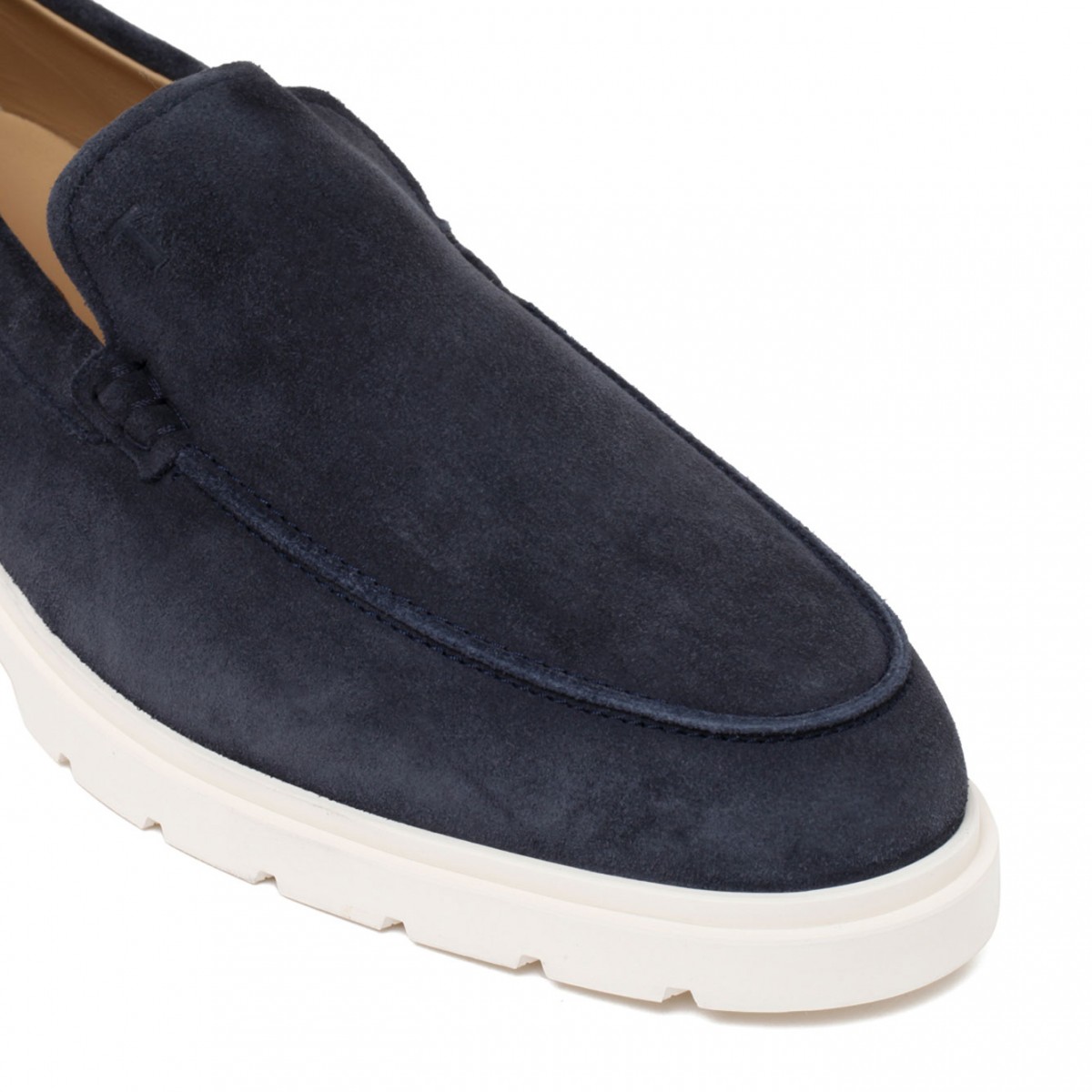 Tod's Dark Blue Rich Suede Loafer