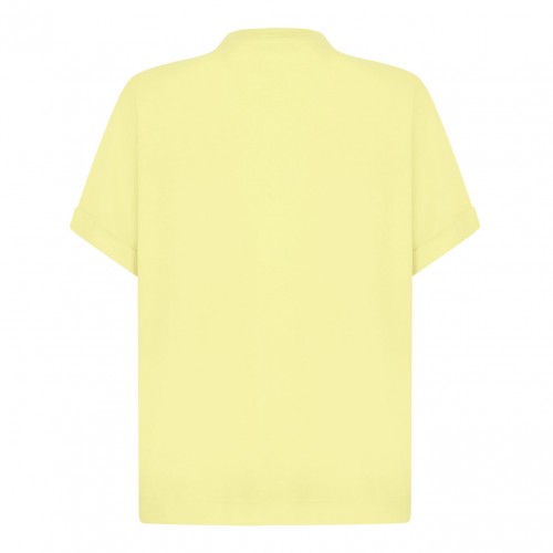 Light Yellow Turn Up Sleeve T-Shirt 2