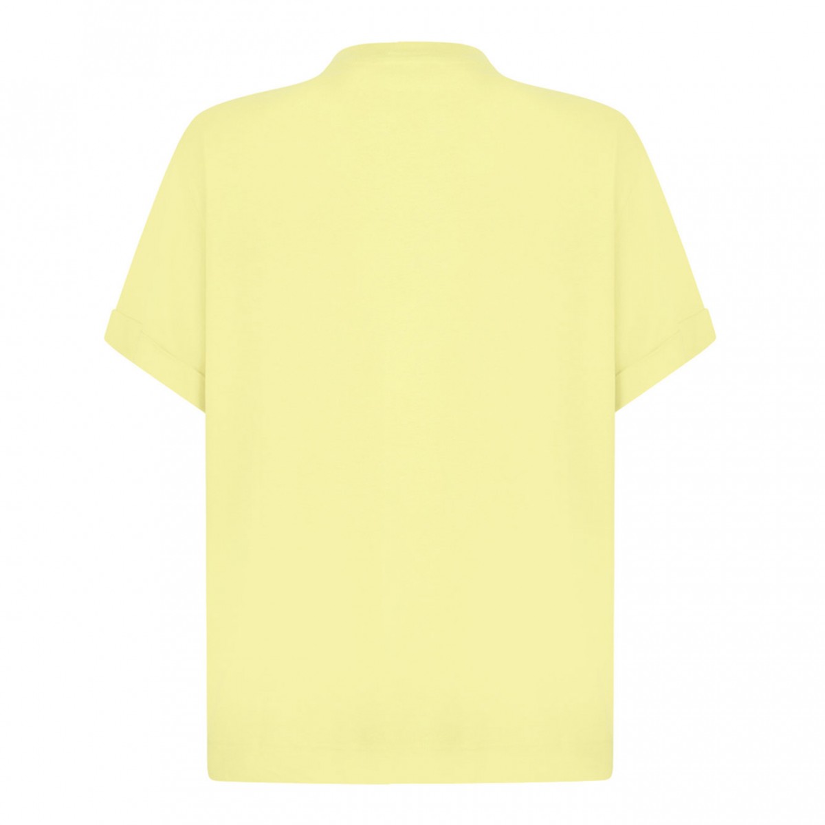 Light Yellow Turn Up Sleeve T-Shirt